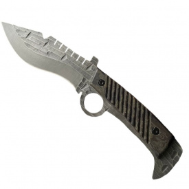 Нож туристический Gorillas BBQ Рэмбо сталь 50х14мф KN91 Черный (5178)