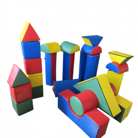 Конструктор з м'яких модулів для дітей Тиа-Спорт Блок-3 24 шт Різнокольоровий