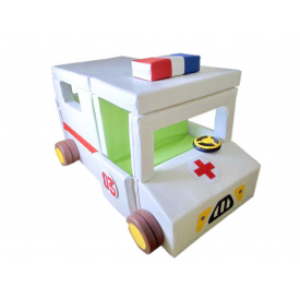 Конструктор з м'яких модулів для дітей Тиа-Спорт Швидка допомога 165х100х110 см Різнокольоровий