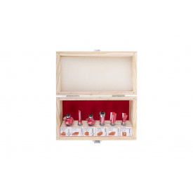 Набір фрез кінцевих по дереву Intertool 6 шт (HT-0072)