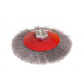 Щітка конусна із рифленого дроту D115 М14 MASTERTOOL GM (19-8211)