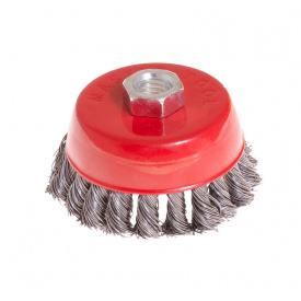 Щітка торцева із плетеного дроту D 85 М14 MASTERTOOL GM (19-7008)