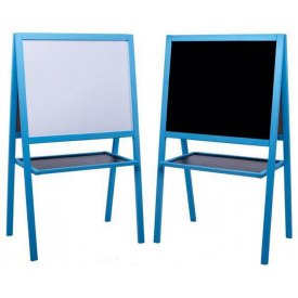Мольберт дитячий двосторонній магнітний Бертик синій 3в1 65х54х109
