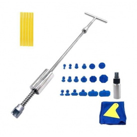 Зворотний молоток Icar з грибками 18 шт/клейові стрижні 5 шт/мікрофібра Сріблястий (С051260)