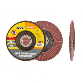 Диск шліфувальний пелюстковий конусний Т29 зерно 120 125*22 мм MASTERTOOL GM (08-3212)