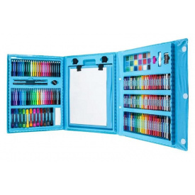 Набір для творчості малювання валізу юного художника Бертик 40х30 см 208 предметів Синій (208син)