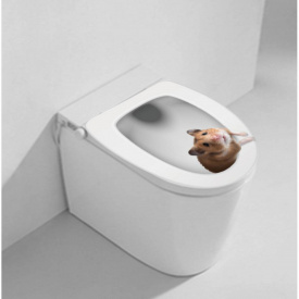 Наклейка 3D UKC в туалет Мишка 1 32х38 см