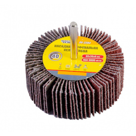 Коло шліфувальне пелюсткове зерно 40 80*30 мм зі стрижнем 6 мм MASTERTOOL GM (08-2284)