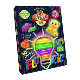 Тісто для ліплення "FLUORIC" Danko Toys TMD-FL10-01U-04U 10 кольорів Вид 1