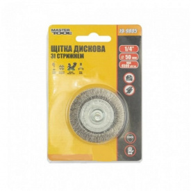 Щітка дискова MASTERTOOL GM D50 мм зі стрижнем 1/4 (19-9805)