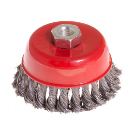 Щітка торцева із плетеного дроту D100 М14 MASTERTOOL GM (19-7010)