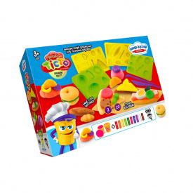 Креативна творчість "Тісто для ліплення "Шеф-кухар" Danko Toys TMD-17-01U…-04U з формами Траторія