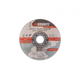 Диск абразивний відрізний для алюмінію 125*1,6*22,2 мм Granite GM (8-07-121)