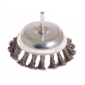 Щітка торцева із плетеного дроту D100 зі стрижнем 1/4 MASTERTOOL GM (19-7310)