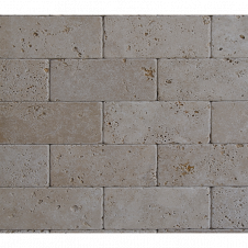 Travertine Плитка из травертина Beige Tumbled 1*7,5*20,3 см