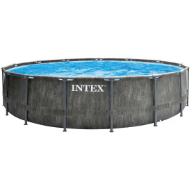 Каркасний басейн Intex 26742 GREYWOOD 457х122 см з картриджним фільтром, сходами та тентом