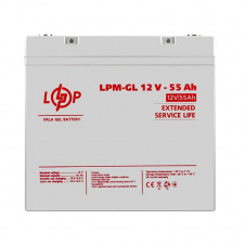 Фото - Аккумулятор гелевый LogicPower LPM-GL 12V - 55 Ah (LP15266) Аккумулятор гелевый LogicPower LPM-GL 12V - 55 Ah (LP15266)