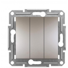 Трехклавишный выключатель Schneider Electric Asfora EPH2100169 (бронза)