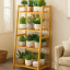 Полка этажерка для цветов и растений деревянная на 4 яруса ,напольный универсальный стелаж для дома SW00370 Генічеськ