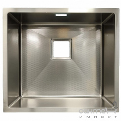 Прямоугольная кухонная мойка под столешницу Fabiano Quadro 49 Celldecor нерж. сталь, декор клетки Токмак