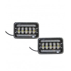 Світлодіодна LED фара OEM ДХО прямокутна 50 W 5 лінз комплект 2 шт (КТ-3163)