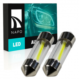 Комплект світлодіодних ламп Napo LED SJ-COB-A 31mm C5W C10W 2 шт Білий (2528750056)