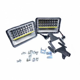 Світлодіодна LED фара OEM ДХВ прямокутна 75 W комплект 2 шт (КТ-317)