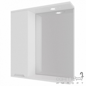 Зеркало с LED-подсветкой, полкой и шкафчиком СанСервис Марокко 55 белое
