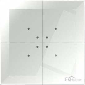 Сенсорный выключатель GS4-AC-T-W, стеклянный, белый