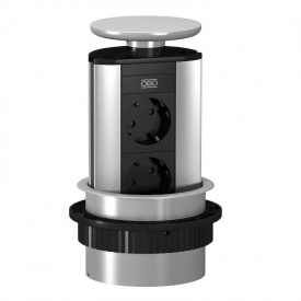 Анодированный выдвижной блок OBO Bettermann (6116854) на 2 места 2р+E 250V AC кабель 3м