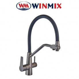 Змішувач для кухні Вухо под осмос Winmix FUL Graphite REFLECTOR BLACK (Chr-021) SUS304 з нержавіючої сталі, Польща