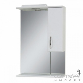 Зеркало с подсветкой и шкафчиком справа СанСервис Стандарт Z-56 белый