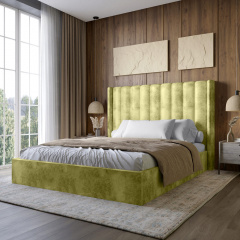 Двоспальне ліжко Lion Ніно Silk 202 Авокадо 160x200 см (Lion-045042) Васильків