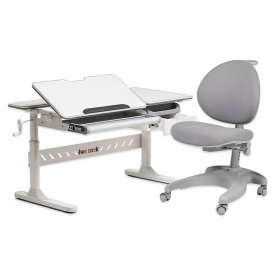 Комплект парта-трансформер Fundesk Fiore Grey + кресло FunDesk Cielo Grey (25154743-800819)