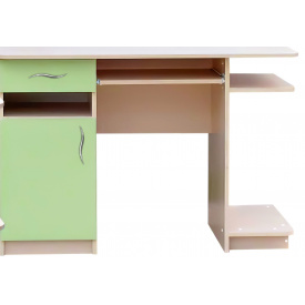 Стіл від дитячої Бася (плюс) Дуб молочний/Зелена вода МАКСІ МЕБЛІ (10814)