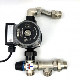 Змішувальний вузол Kvant Labaratory FLOMIX 25.60 KR 1" для теплої підлоги з насосом