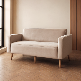 Диван офисный Tobi Sho Селдон с подлокотниками 2060х680х770 мм, велюр Крокус Бежевый/07