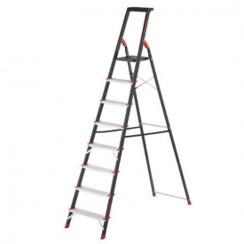 Лестница 8 ступеней INTERTOOL LT-0058 высота верхней ступени 1720 мм, 527x1437x2221 мм, 150 кг