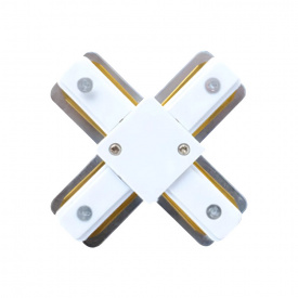 Соединитель шинопровода Х-образный Horoz Electric 220-240V белый (096-001-0003-011)