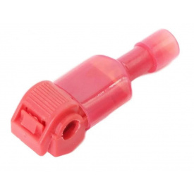 Набір обжимних клем з ізоляцією T-подібні 0,5 - 1.5 мм для швидкого монтажу 50 шт (25 комплектів) червоний (535645572)