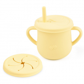 Поильник-непроливайка силиконовый контейнер для снеков 2Life Y11 200 мл Желтый (vol-10062)