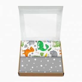 Набір пелюшок COSAS DINO Бязь 80х100 см 2 шт Сірий