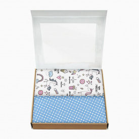 Набір пелюшок COSAS UNICORN CS1 Бязь 80х100 см 2 шт Блакитний