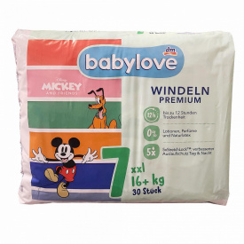 Підгузники Babylove Premium 7 XXL 16+ кг 30 шт