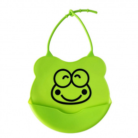 Дитячий слинявчик Міні Mega Zayka MGZ-0604(Green) силіконовий