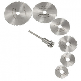 Набор из 6 отрезных кругов BTB дисковых пил HSS 22-50мм для дремеля гравера