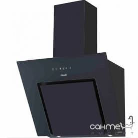 Наклонная кухонная вытяжка Fabiano Adria 60N Black черное стекло, мощность 1080 м3/ч