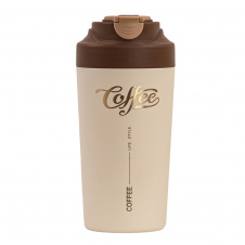 Термочашка з керамічною колбою YIWU Coffee 480 мл Коричневий (HP-14-14BR)