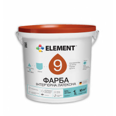 Фарба фасадна ELEMENT 9 водно-дисперсійна база А біла 1 л
