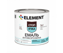 Эмаль антикорозионная ELEMENT Стоп Иржа 3 в 1 графитовая глянцевая 2 кг